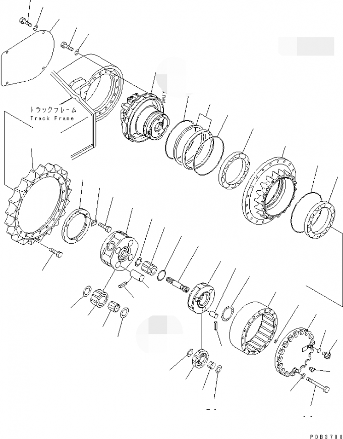 Excavator Travel Motor Final Drive Drum 20Y2722180 PC2008 PC2006
