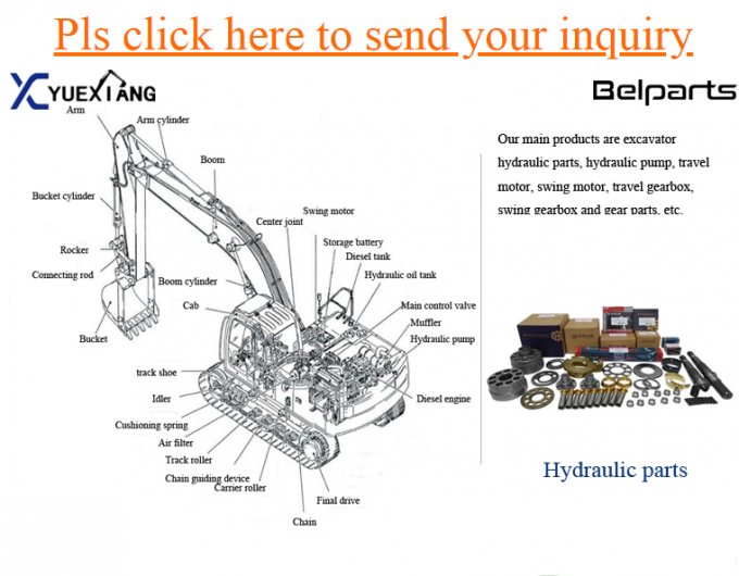 HPK055K Belparts Excavator Hydraulic Pump Parts For Hitachi ZX110 EX1206