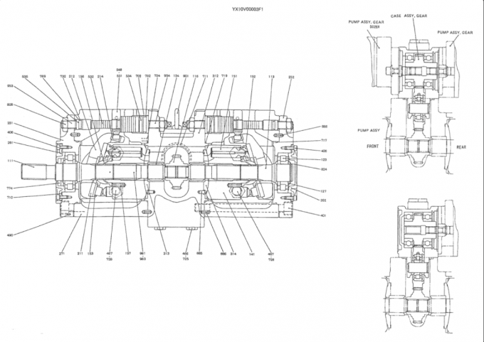 YX10V00003F1 K3V63DTP-0E01/0E02 Excavator Hydraulic Pump For Kobelco SK135SR  SK115SRDZ 1