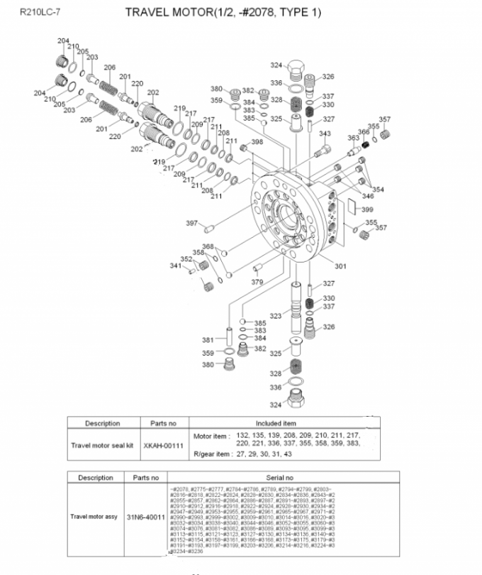 Belparts Excavator Final Drive To Hyundai 210 Lc7 R210 Lc-7 R210lc-7 ...