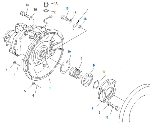 Pc100-6 Pc120-6 Pc120-2 Pc100 Belparts Excavator Main Pump 708-1L-00070 Hydraulic Pump For Komatsu