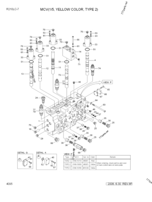 Excavator Parts Control Valve Assy R210LC-7 31N6-18000 For Hyundai