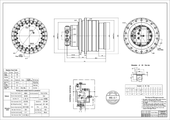 Excavator Final Drive Parts MAG170VP-5000 SY335 Travel Motor Assembly
