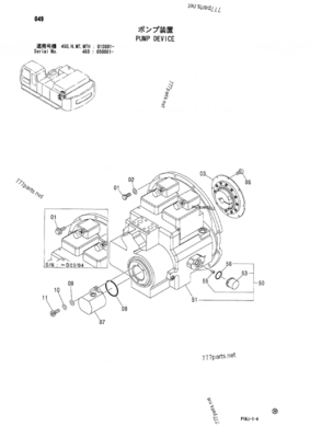HITACHI ZX450-3 9199338 K5V200DPH-XMXR-OE02 Excavator Main Pump Assembly