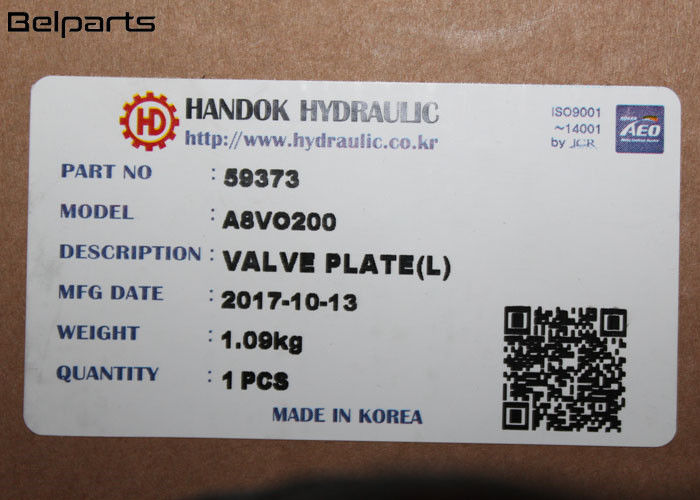 A8V0200 E330C Excavator Hydraulic Pump Parts Main Pump Valve Plate L 1.09KG
