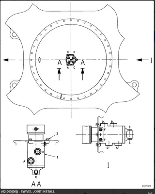 Excavator Center Joint YN55V00053F1 SK210LC-8 JOINT ASSY for kobelco