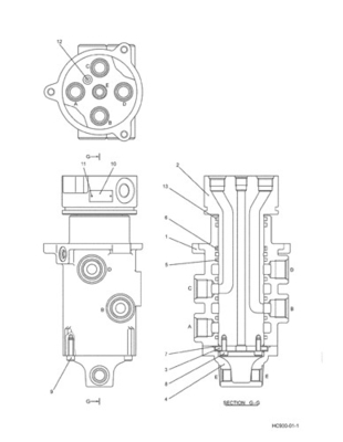 Excavator Center Joint YN55V00053F1 SK210LC-8 JOINT ASSY for kobelco