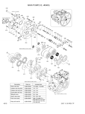 Crawler Excavator Handok Hydraulic Pump 31NB-10010 Piston Pump R450LC-7 K5V200DPH Main Pump