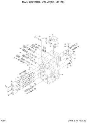 R360LC-7A Hyundai Excavator Hydraulic Main Control Valve 31NA-10110