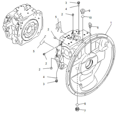 Steel Excavator Main Pump Pc400-7 Hydraulic Pump 708-2H-00026 For Komatsu