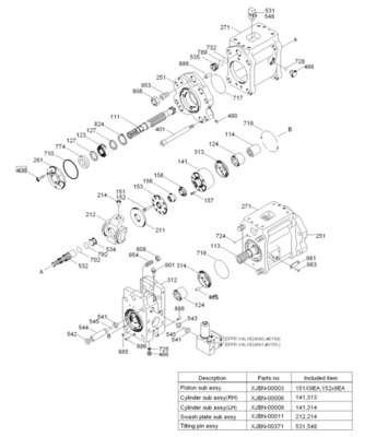 Excavator Main Pump R290 R300 R305 R350-5-7 Hydraulic Pump 31N8-10010 31N8-10050 For Hyundai