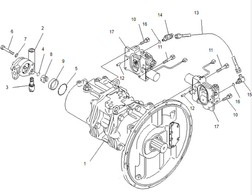 Belparts Excavator Main Pump PC300-6 Hydraulic Main Pump 708-2H-00110 708-2H-00181 708-2H-00131 For Komatsu