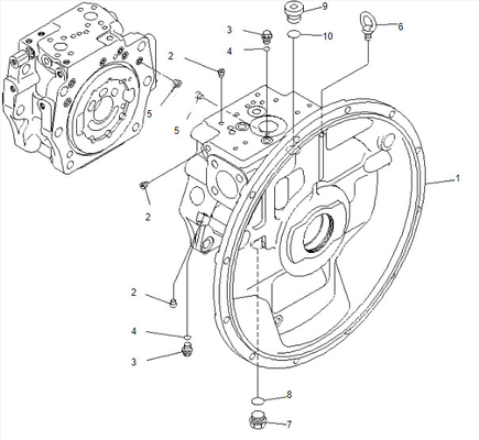 Excavator Main Pump PC300-8 Hydraulic Main Pump 708-2G-00700 708-2G-00150 For Komatsu