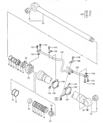 Belparts Excavator Hydraulic EX300-3 EX300LC-3 EX310H-3C EX300-2 EX300LC-2 Boom Arm Bucket Cylinder Assy For Hitachi