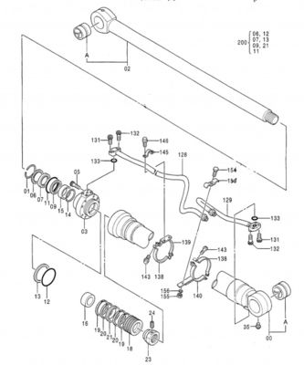 Excavator Bucket Cylinder Assy