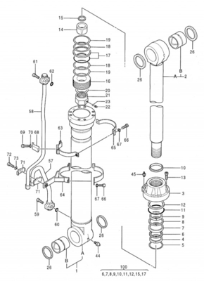 Belparts Excavator Hydraulic EX750-5 ZAXIS800 ZAXIS850H EX800H-5 Boom Arm Bucket Cylinder Assy For Hitachi 4331075