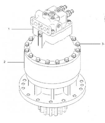 Belparts Excavator Swing Motor With Gearbox E312B Swing Motor Assy 1141518 1195406