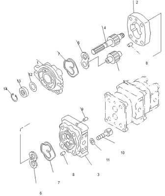 Belparts Excavator Main Pump For Komatsu PC50MR-2 9086 Hydraulic Pump 708-3S-00461 705-41-08090