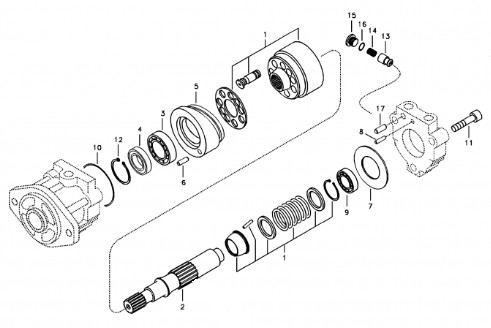 Belparts Excavator Parts EC360C L EC480D EC460C EC330C L EC380D EC340D L ECR145D L   Piston Fan Motor VOE 14533496