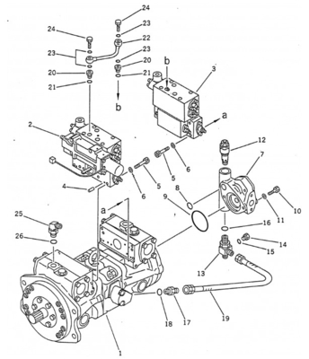 Excavator Main Pump PC100-5 PC120-5 PC130-5 Hydraulic Pump 708-23-04014 708-23-04013 708-23-04012 For Komatsu