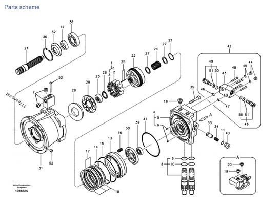 VOE14552686 VOE 14521451 SA 1142-00930 swing motor gearbox Excavator M5X130 EC210B EC200B EC220D