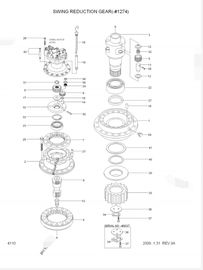 R290-7 Swing Excavator Gearbox / 31n8-10181 R305lc-7 R320lc-7 Swing Reducer