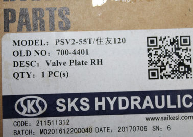 PSV2-55T Excavator Hydraulic Pump Parts Sumtiomo SH120 700-4401 Main Pump Valve Plate R