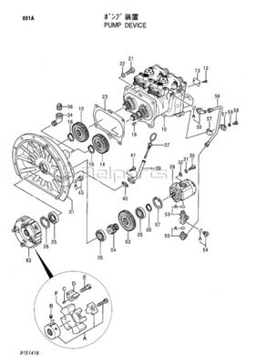 HPV050 EX100-5 EX135 Excavator Hydraulic Pump EX120-5 9151412 9152593 9151416