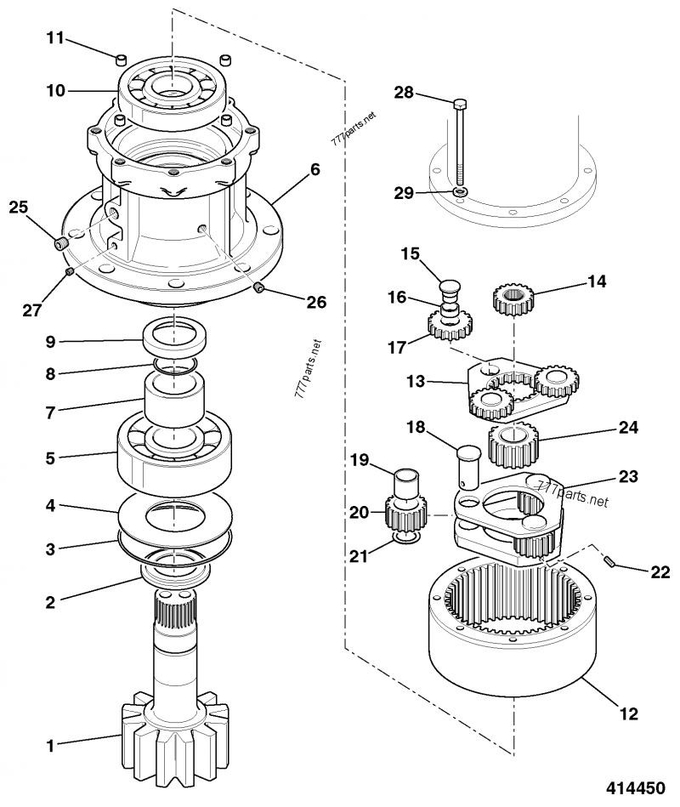 Slew Reduction Swing Gearbox SH120 JS130 LNM0437 LNO0304 Excavator